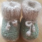 Angora babystøvler - angora baby booties thumbnail